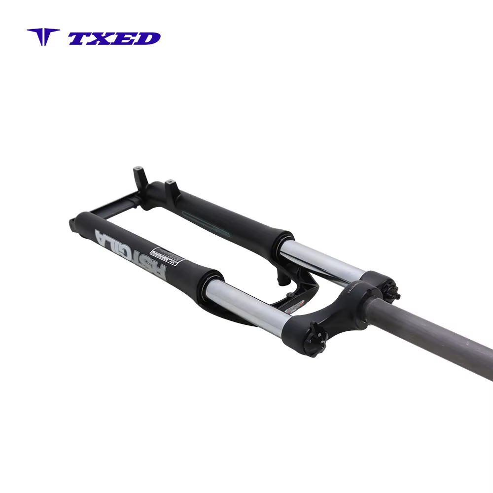 26inch 100mm Aluminum Alloy Disc Brake Hydraulic Lockout Coil Spring Mountain Bike Suspension Front Fork detail image 2