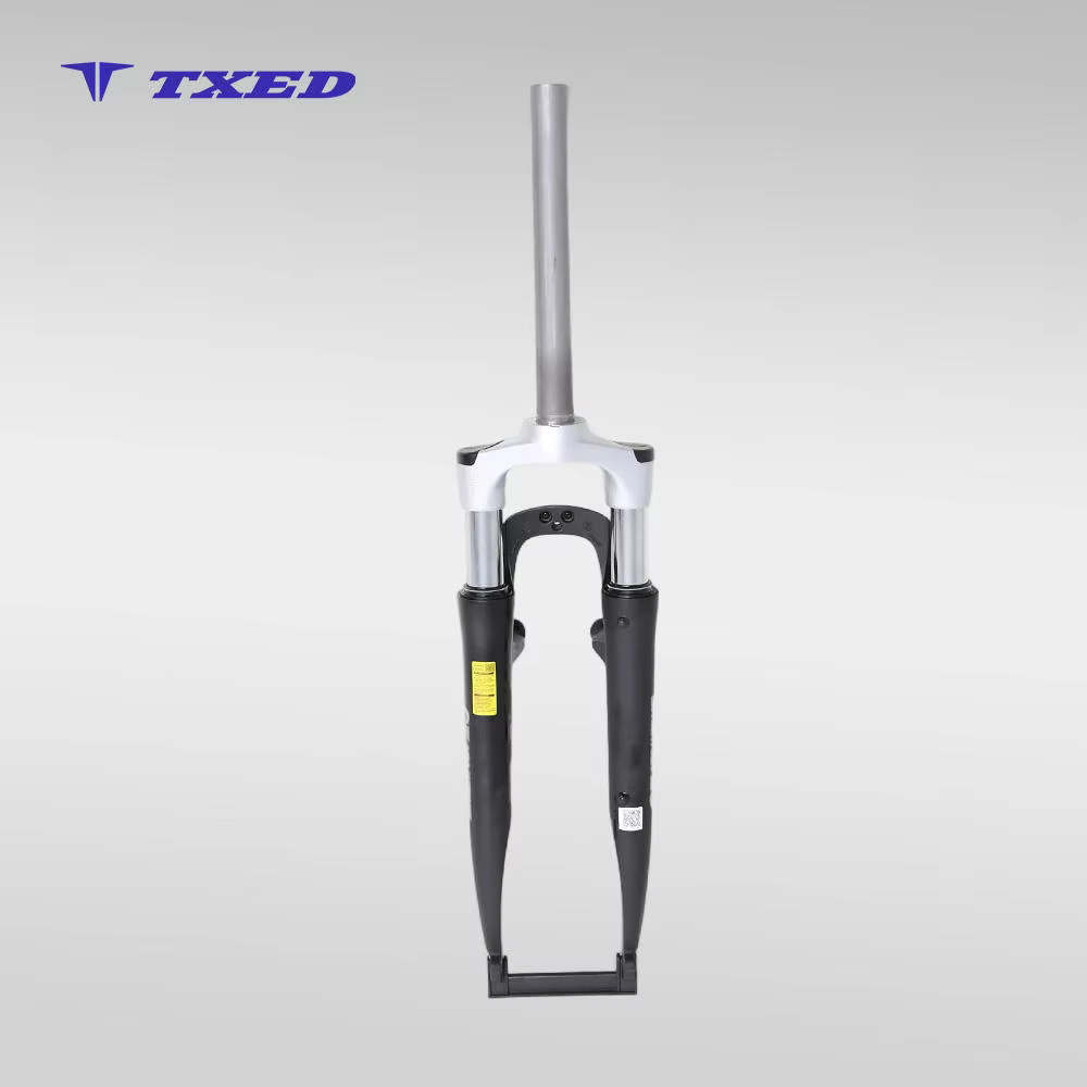 28.6*25.4mm Threadless Suspension Fork 26" Aluminum YS727 Matte Black 83cm Open Dropout V-Brake Mount BMX Coil Spring