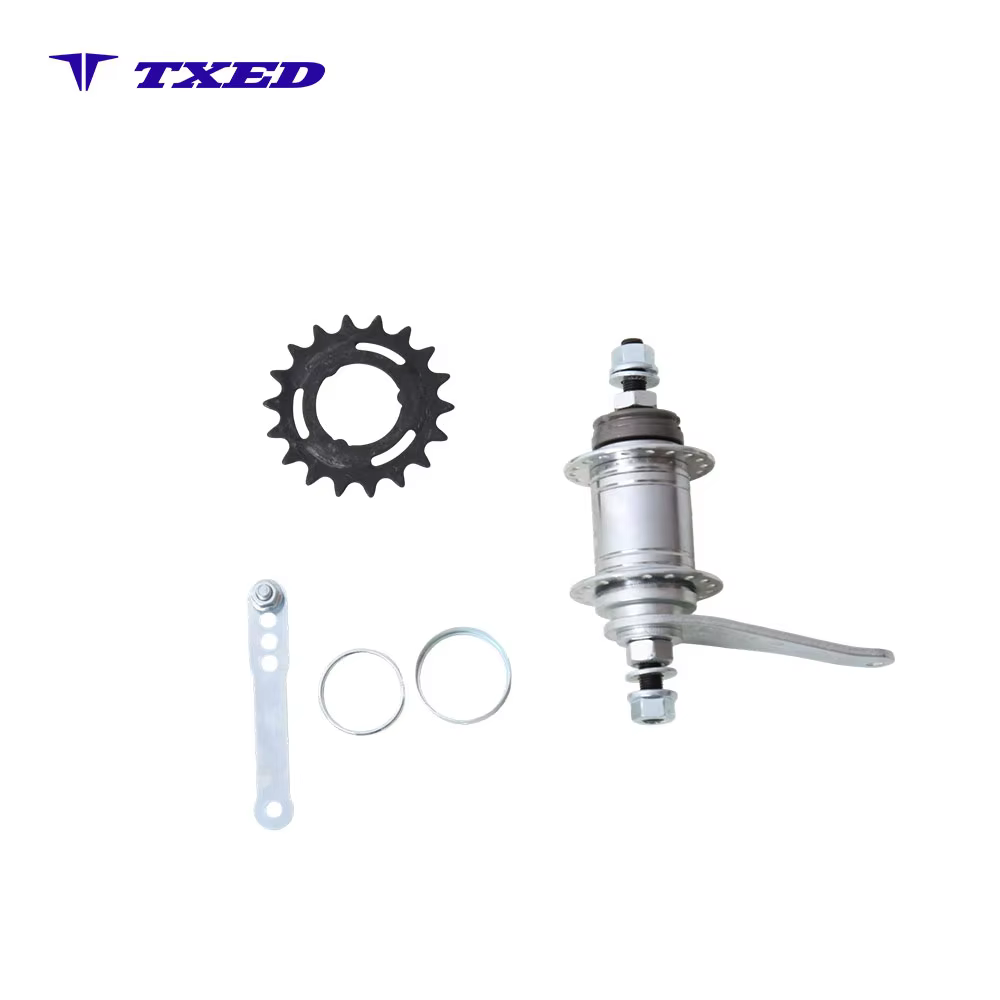 3/8"x13Gx36H 18T Black Adjustable Freewheel CR-MO Steel Axle Bicycle Rear Hub for Electric Bike with Flange Nut Full Accessories detail image 2