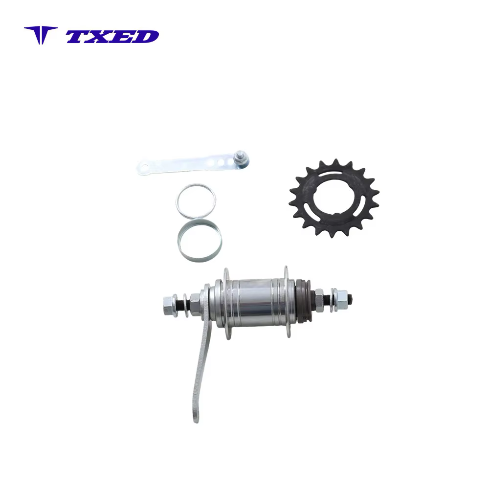 3/8"x13Gx36H 18T Black Adjustable Freewheel CR-MO Steel Axle Bicycle Rear Hub for Electric Bike with Flange Nut Full Accessories detail image 4