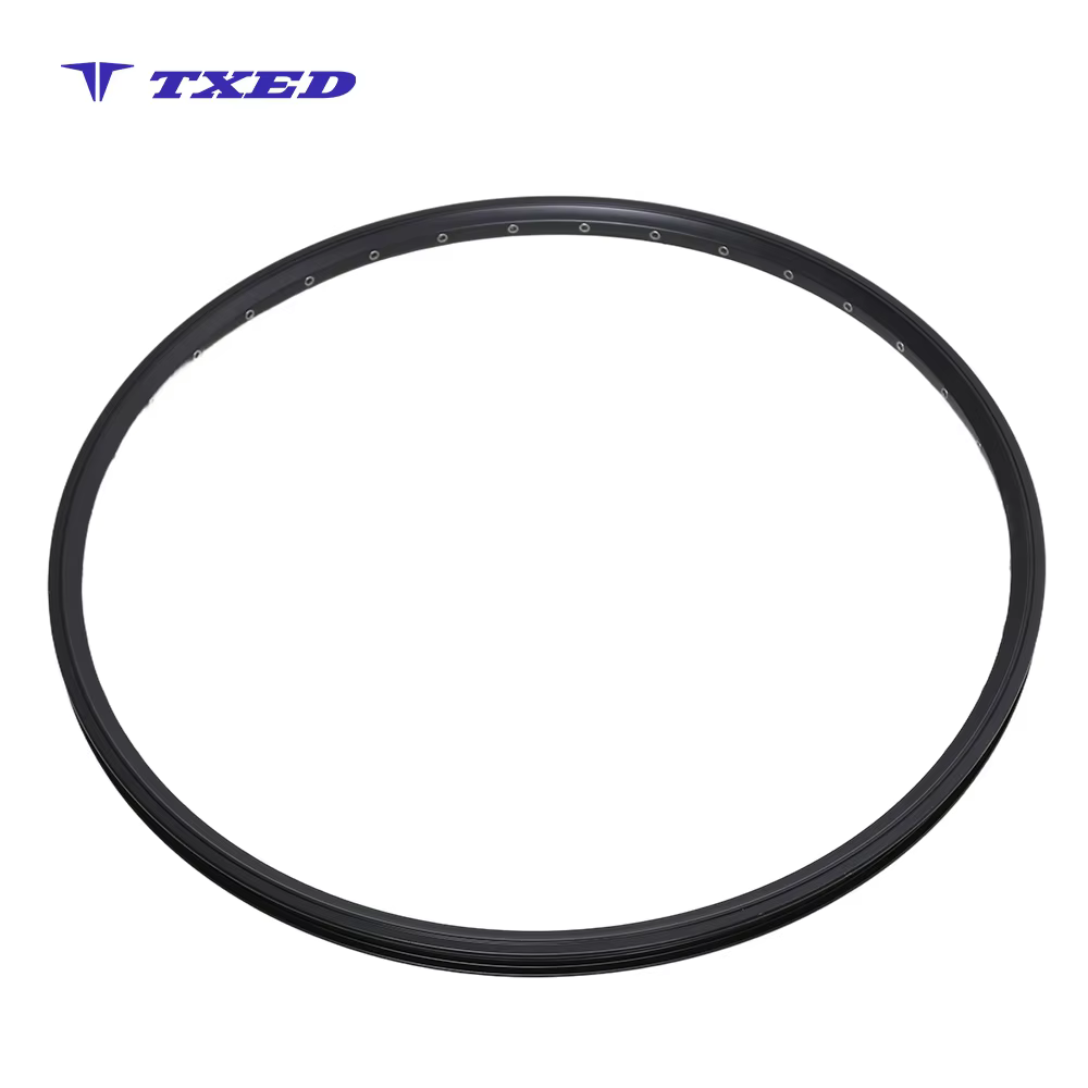 700C 36H Double Wall Alloy Bicycle Rim up to 20mm Height Presta Valve 6.5mm with Safety Line & Logo Tubeless Ready