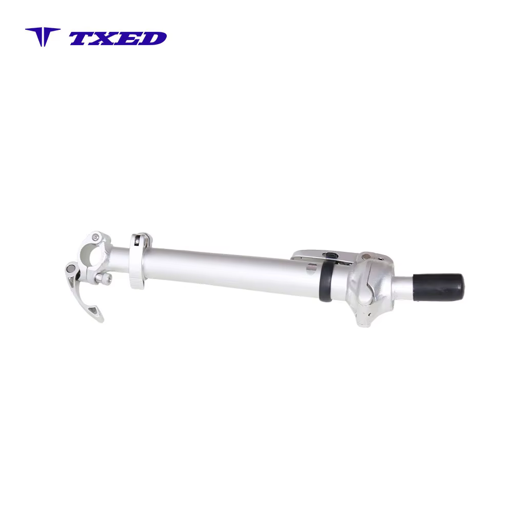 8 Degree Right Bend Threaded Stem Quick Release Round Slot Handlebar With 100mm Safety Line Bicycle Handlebar Stem