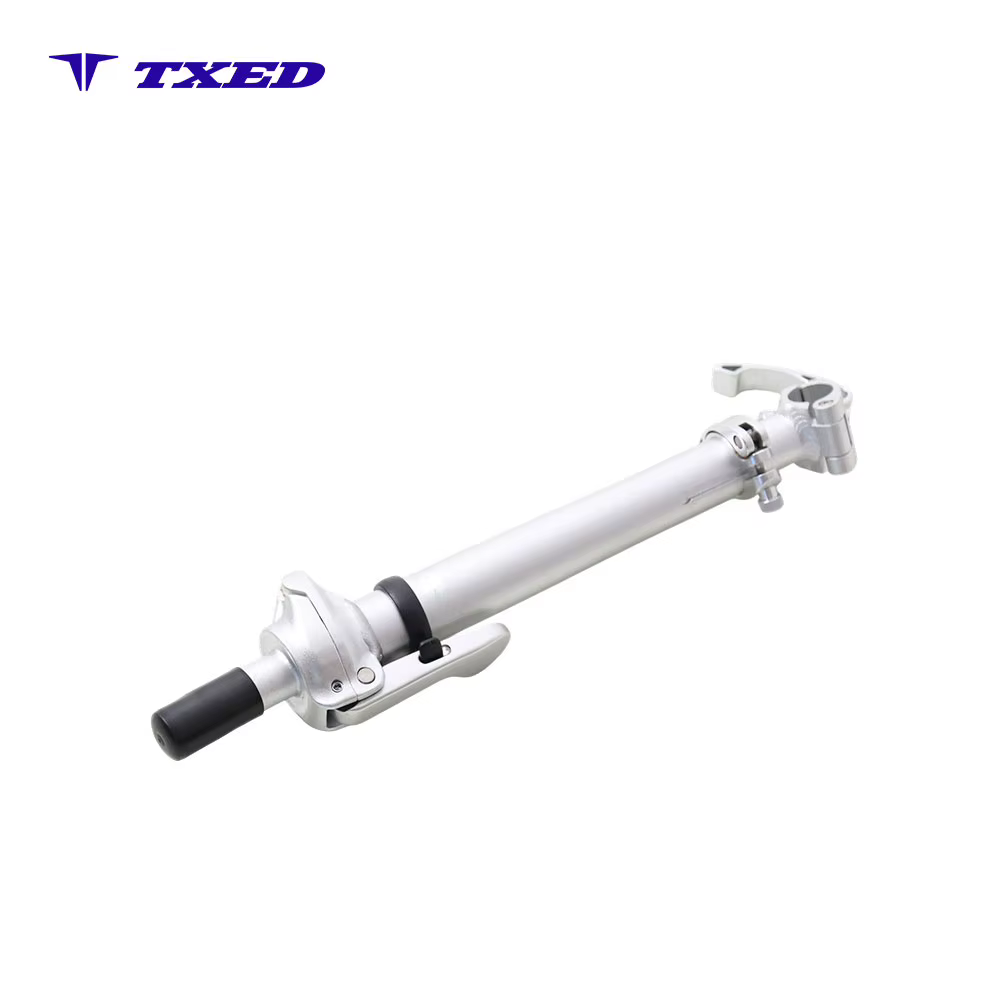 8 Degree Right Bend Threaded Stem Quick Release Round Slot Handlebar With 100mm Safety Line Bicycle Handlebar Stem detail image 1