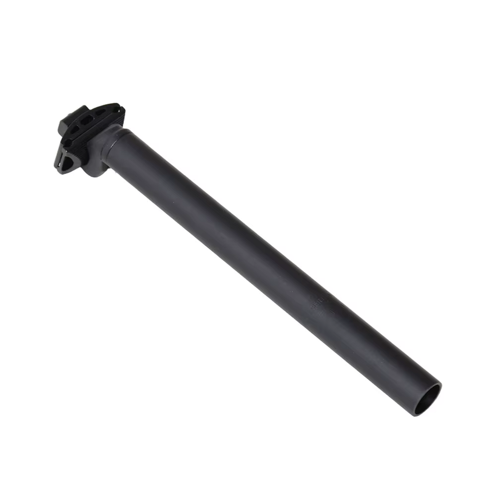 Adjustable Suspension Black Aluminum Alloy Seat Post 27.2x300mm with Clamp Head and Safety Line for MTB & E-Bike detail image 2