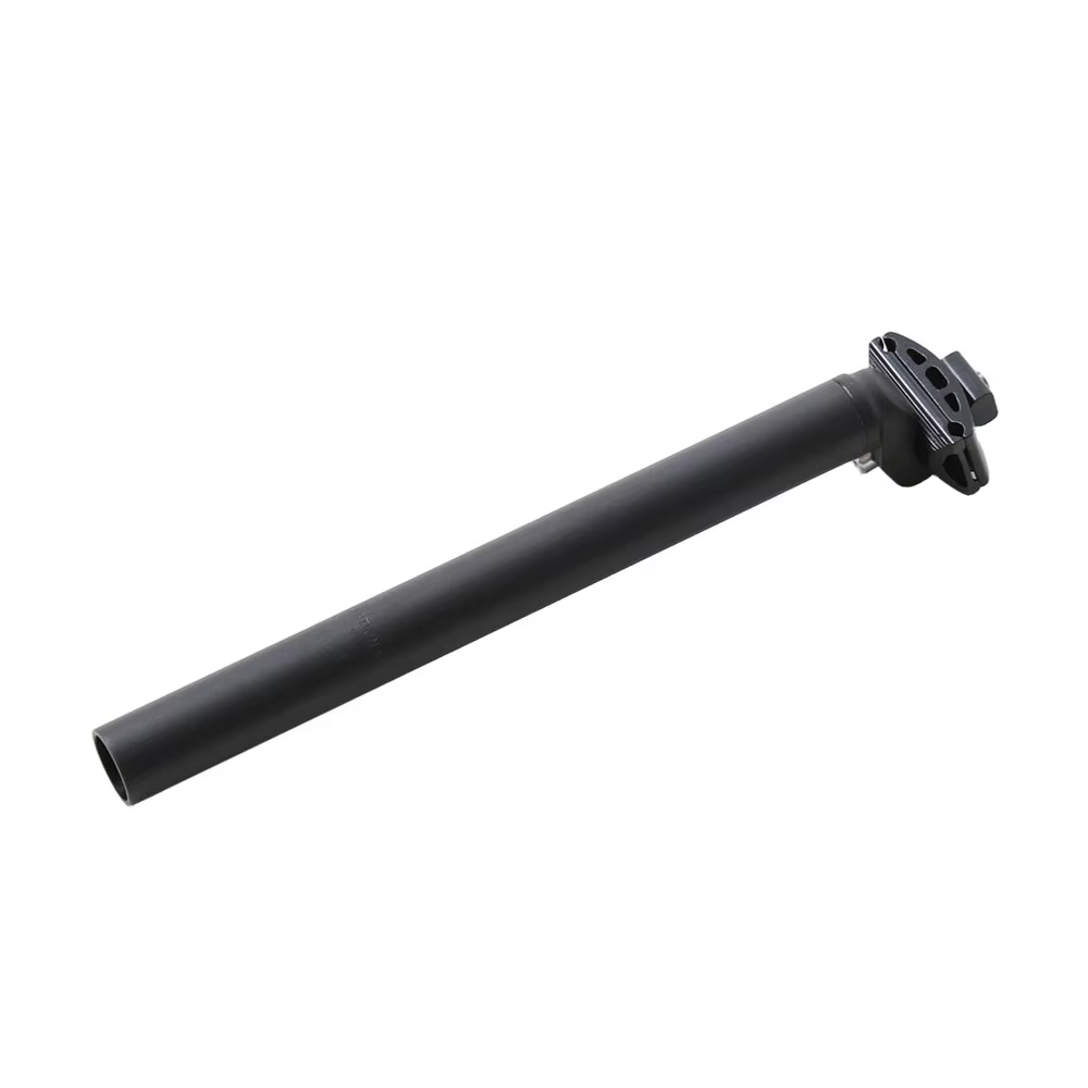 Adjustable Suspension Black Aluminum Alloy Seat Post 27.2x300mm with Clamp Head and Safety Line for MTB & E-Bike detail image 3