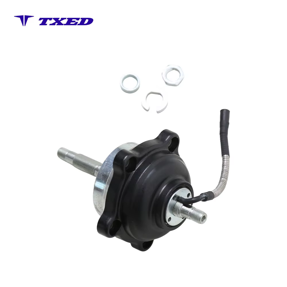 Aluminum Alloy Shock Absorption Rubber 3/8" Steel Axle Disc Brake Compatible Electric Bicycle Front Hub detail image 4