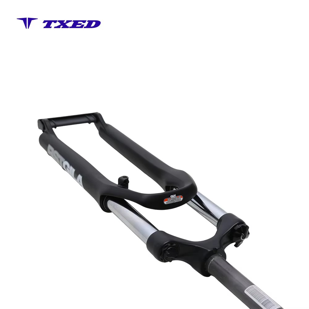 Aluminum Bicycle Front Suspension Fork with Coil Spring and Straight Steerer 26 Inch Threadless Hydraulic Lockout for E-Bike detail image 5