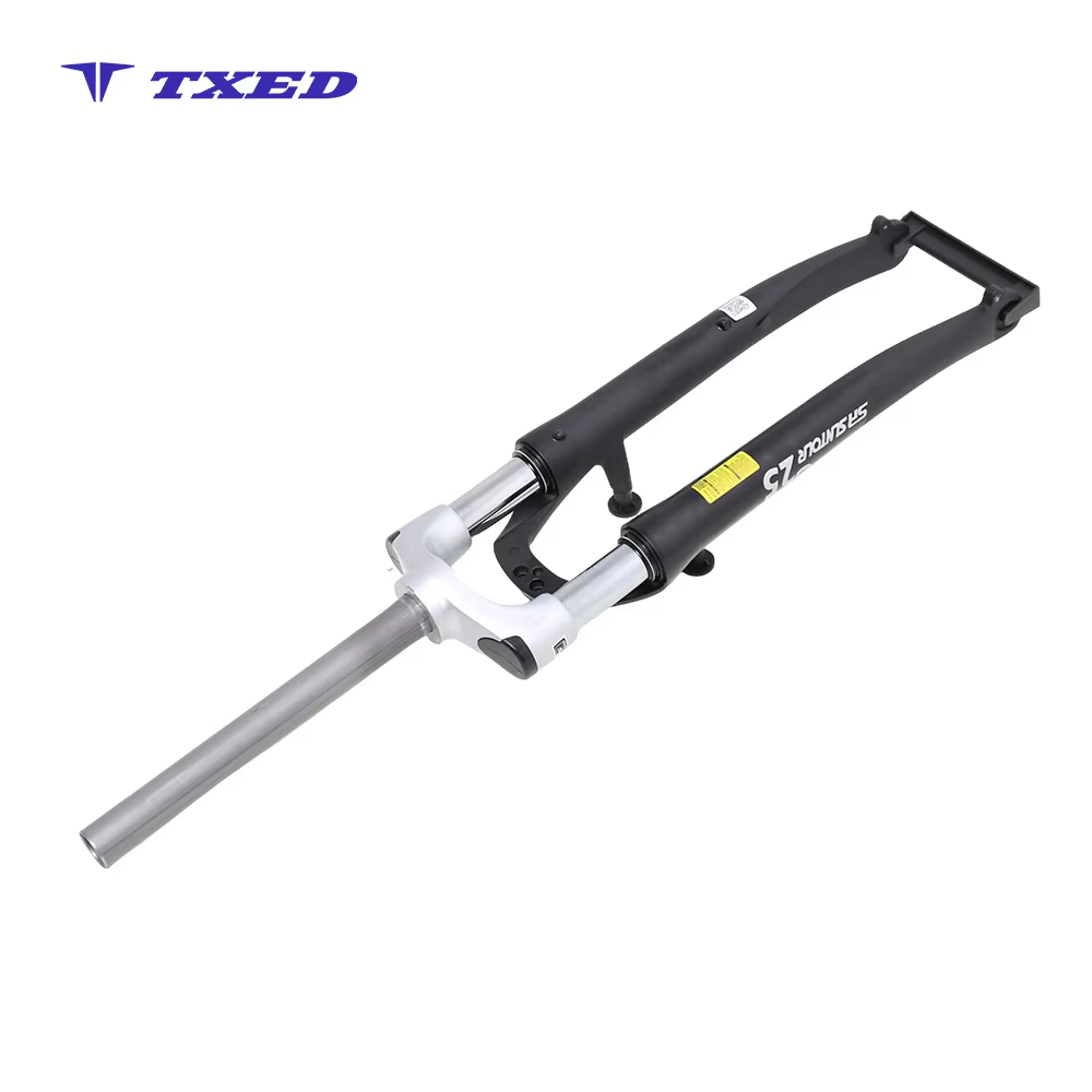 Aluminum Suspension Fork with Coil Spring 63mm Travel Stylish Silver Shoulder Mounting Ready for BMX & Kids' Bikes detail image 7