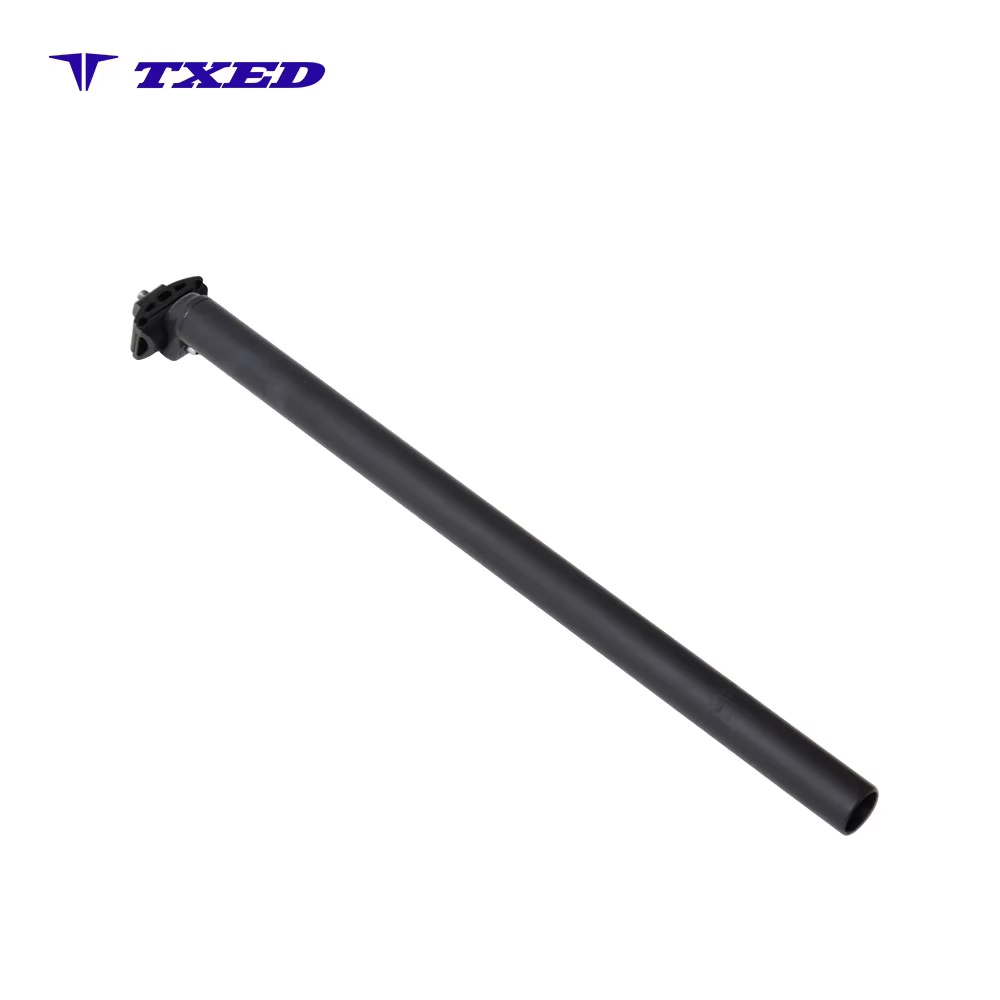Anodized Sandblasted Aluminum 30.4mm Diameter 530mm Length Bike Seat Tube Bicycle Seat Post with Safety Cable detail image 2