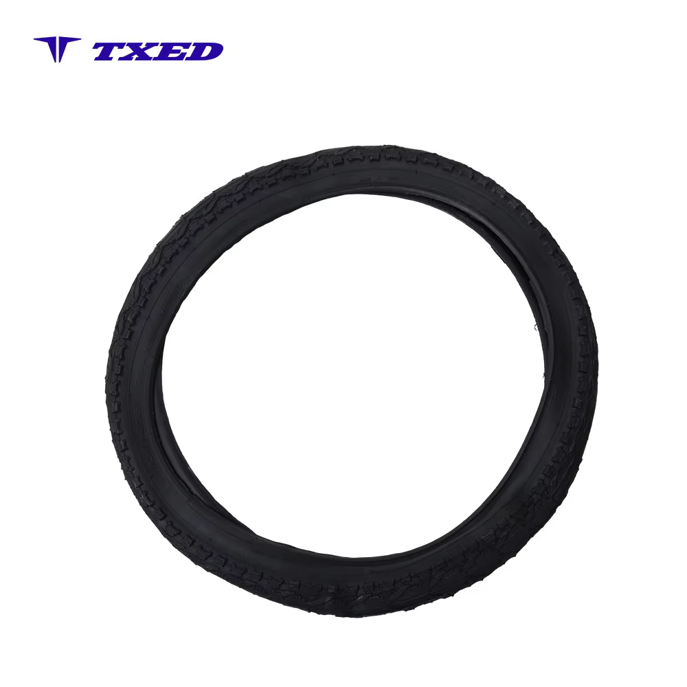 Bicycle TXED K935 20"x1.95 Alloy Wheel Black Tubeless Tire Durable Rubber Anti-Puncture Strong Grip Smooth Ride City
