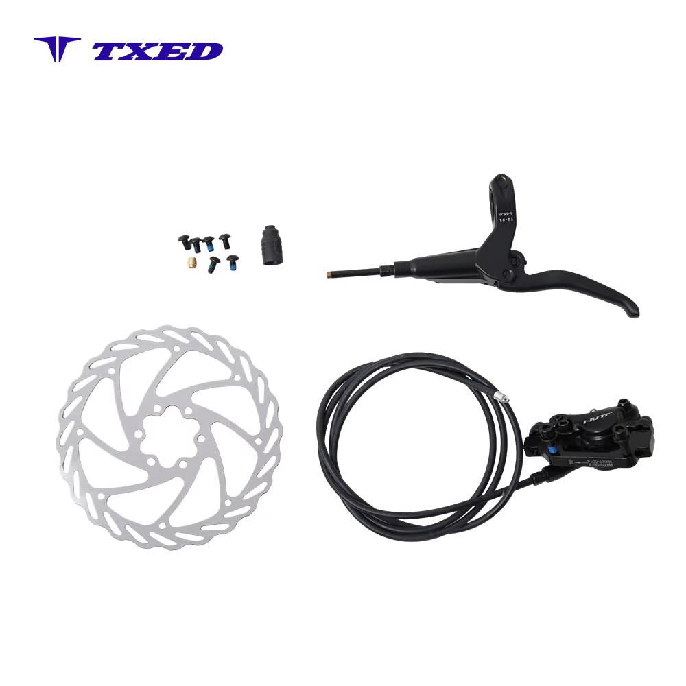 Bicycle Mountain Bike Rear Hydraulic Disc Brake Aluminum Caliper 160mm Steel Rotor Right Hand Durable & Easy Installation