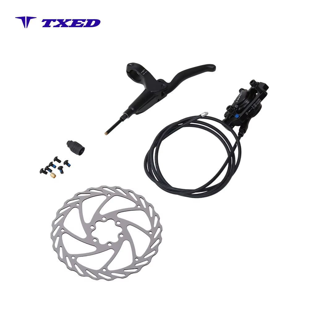 Bicycle Mountain Bike Rear Hydraulic Disc Brake Aluminum Caliper 160mm Steel Rotor Right Hand Durable & Easy Installation detail image 3