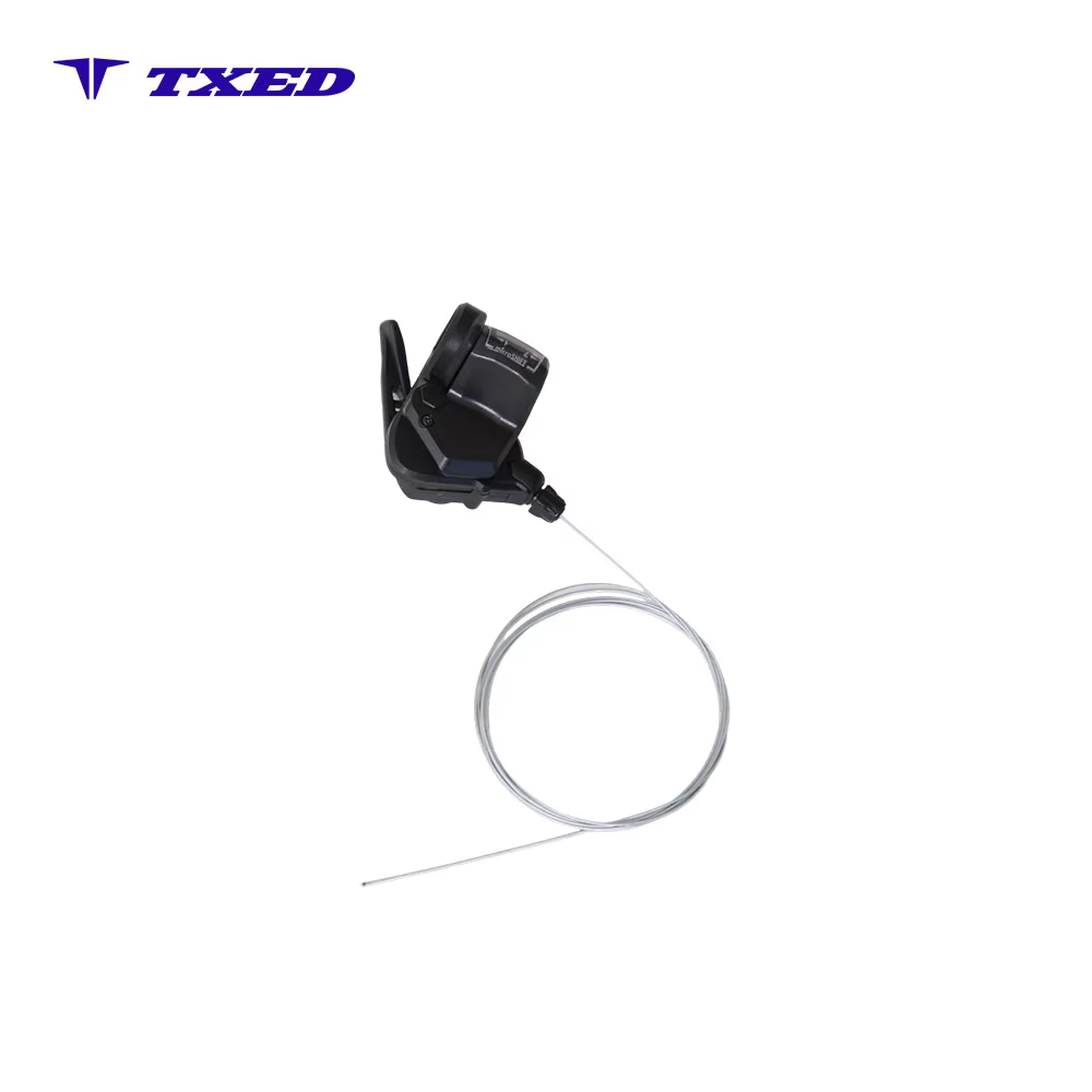 Bicycle Right Shift Lever 7 Speed 2-Finger Forged Aluminum Mineral Oil Black MTB Road City Bike Gear Handlebar Control