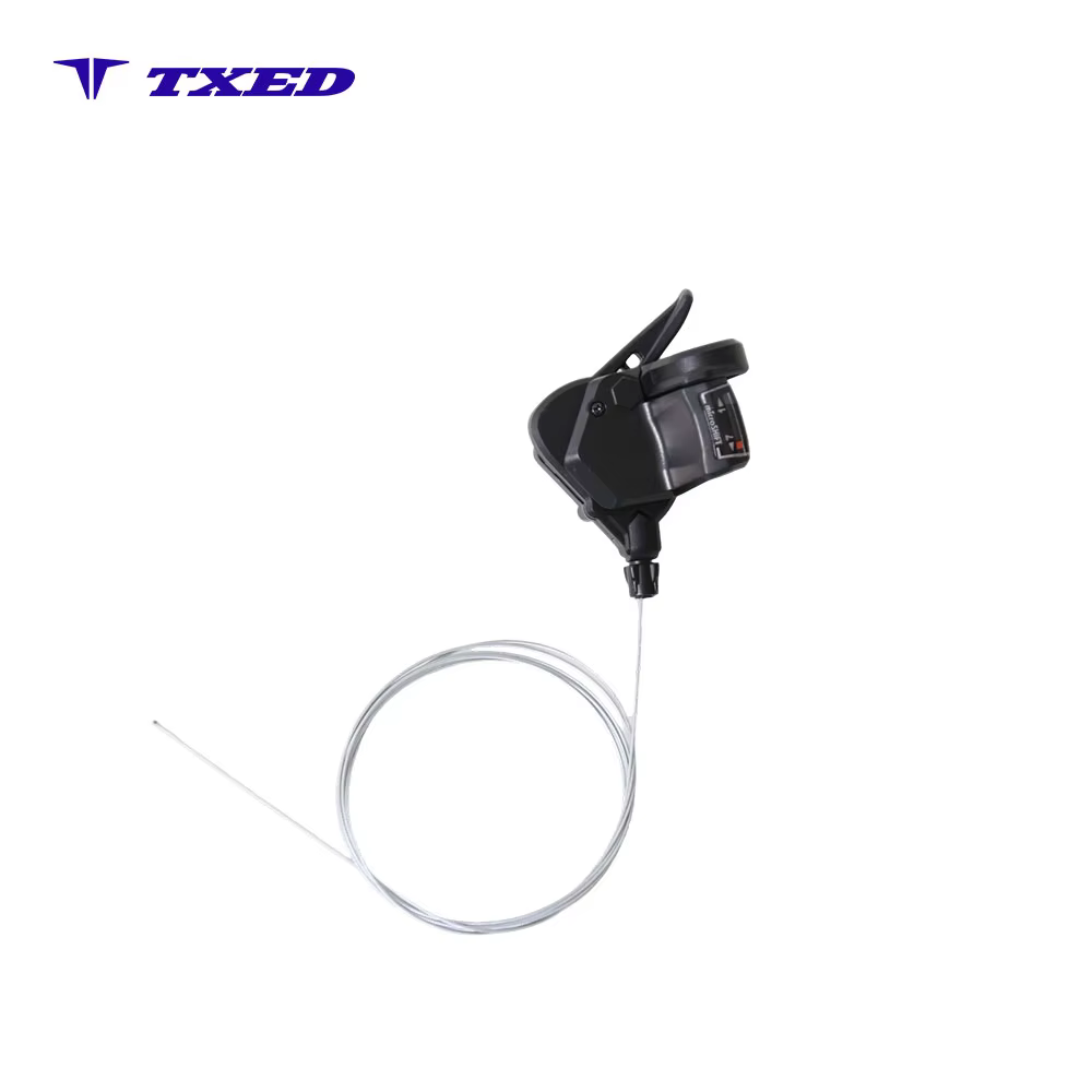Bicycle Right Shift Lever 7 Speed 2-Finger Forged Aluminum Mineral Oil Black MTB Road City Bike Gear Handlebar Control detail image 1