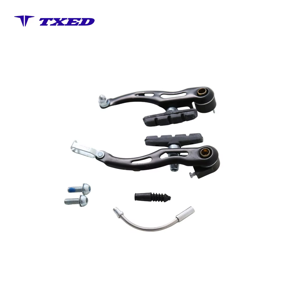 Bicycle Set Aluminum Alloy Linear Pull Brake Front Rear MTB City Bike Replacement Brake System Black 3-finger Lever detail image 3