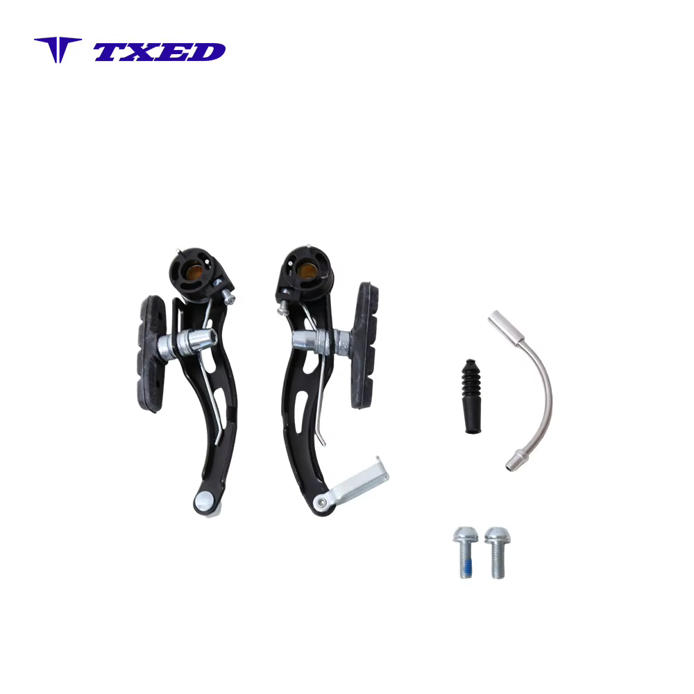 Bicycle Set Aluminum Alloy Linear Pull Brake Front Rear MTB City Bike Replacement Brake System Black 3-finger Lever detail image 5