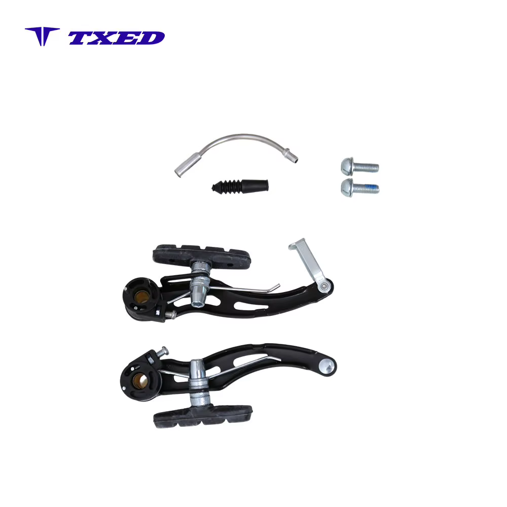 Bicycle Set Aluminum Alloy Linear Pull Brake Front Rear MTB City Bike Replacement Brake System Black 3-finger Lever detail image 6