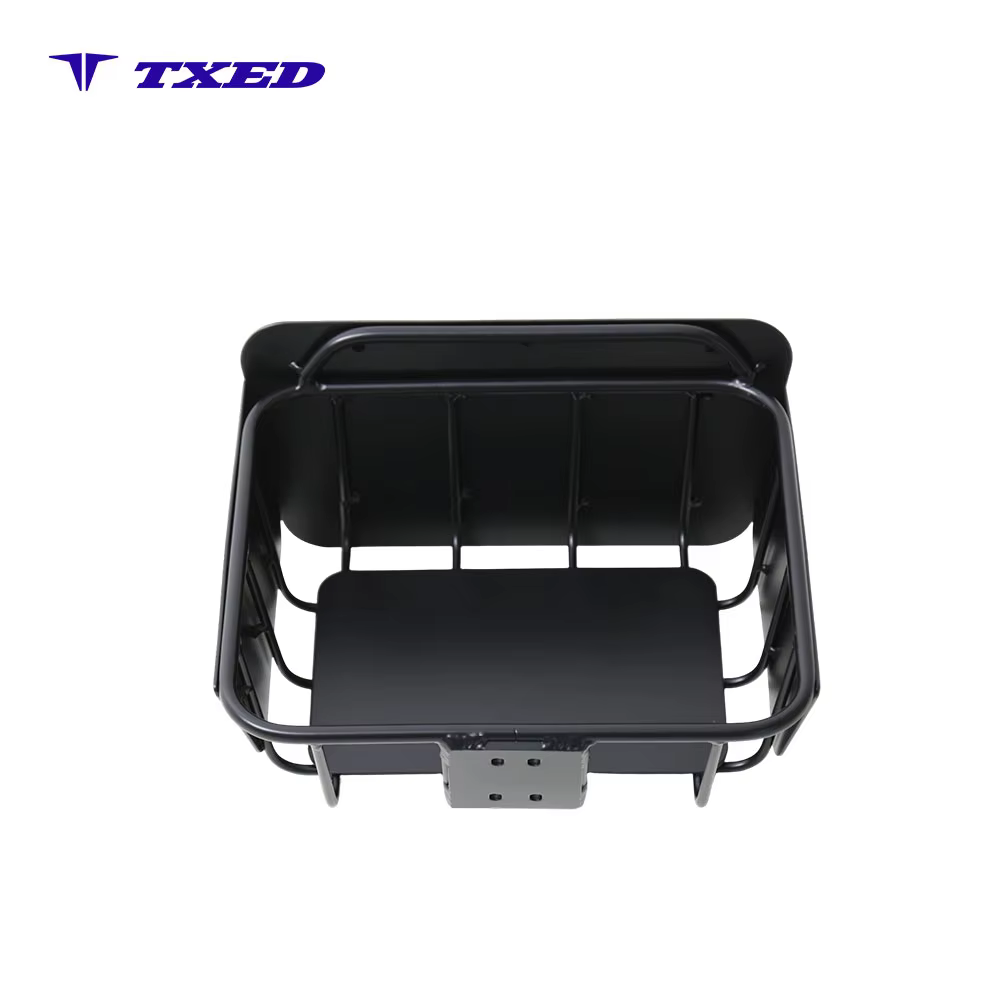 Durable Cycling Cargo Basket With Protective Plate Standard Size Bike Rear Frame Basket detail image 1