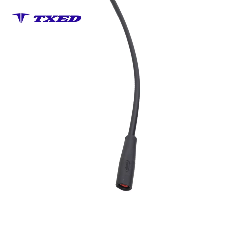 Durable E-Bike 400mm Copper Core + PVC Insulation Sheath Connection Wire Single-end Male/Female Plug Irregular Shape Power Cable detail image 1