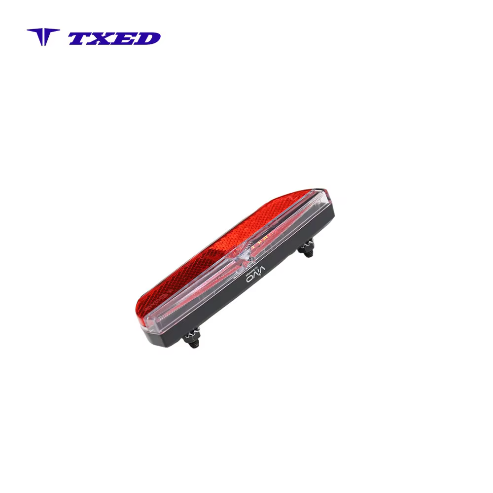 Electric Bicycle Rear Light IPX4 Waterproof 6V LED with Switch for Controller Night Riding PC Material