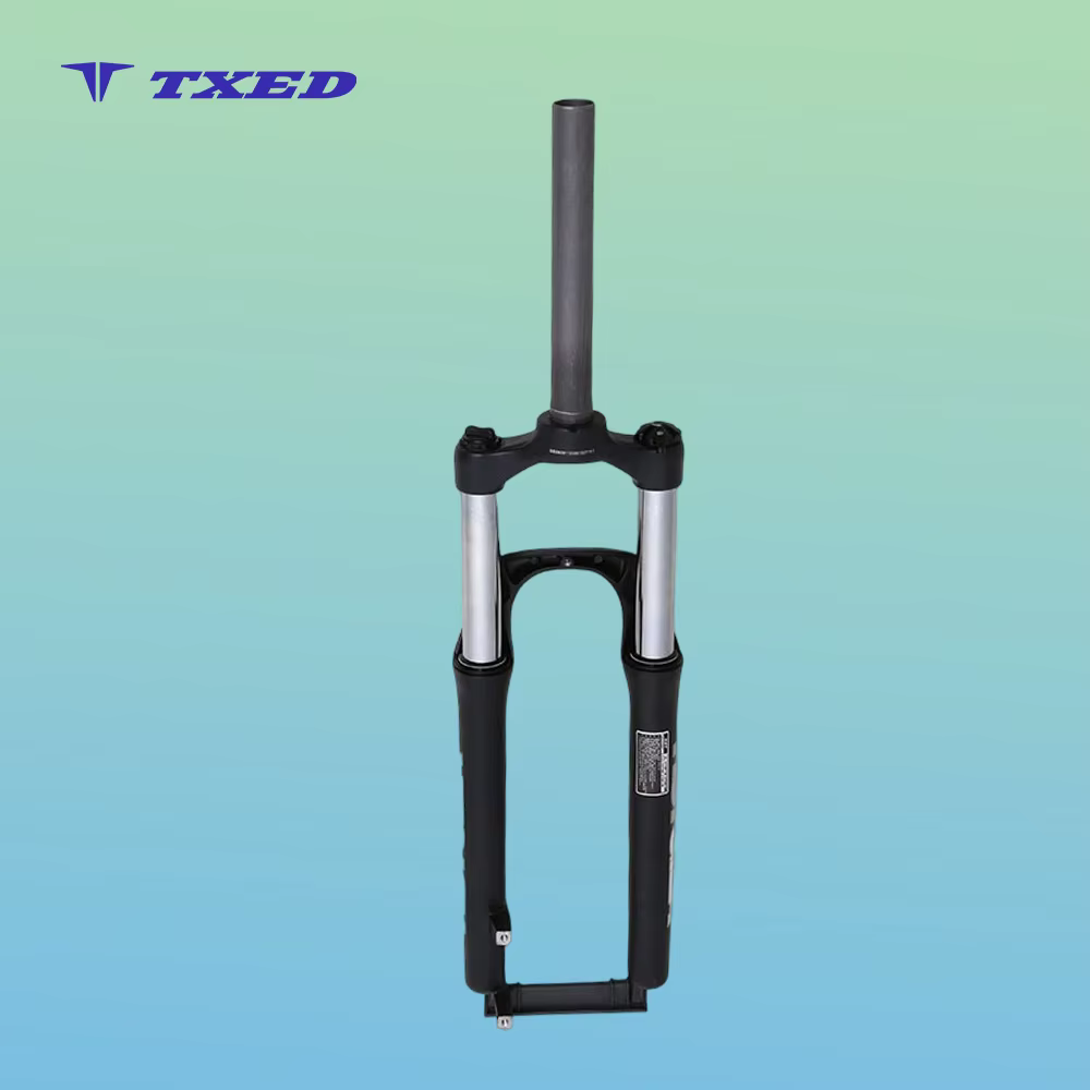 Electric Bike Suspension Fork 26x195 Aluminum 100mm Travel Disc Brake Coil Spring Hydraulic Lockout