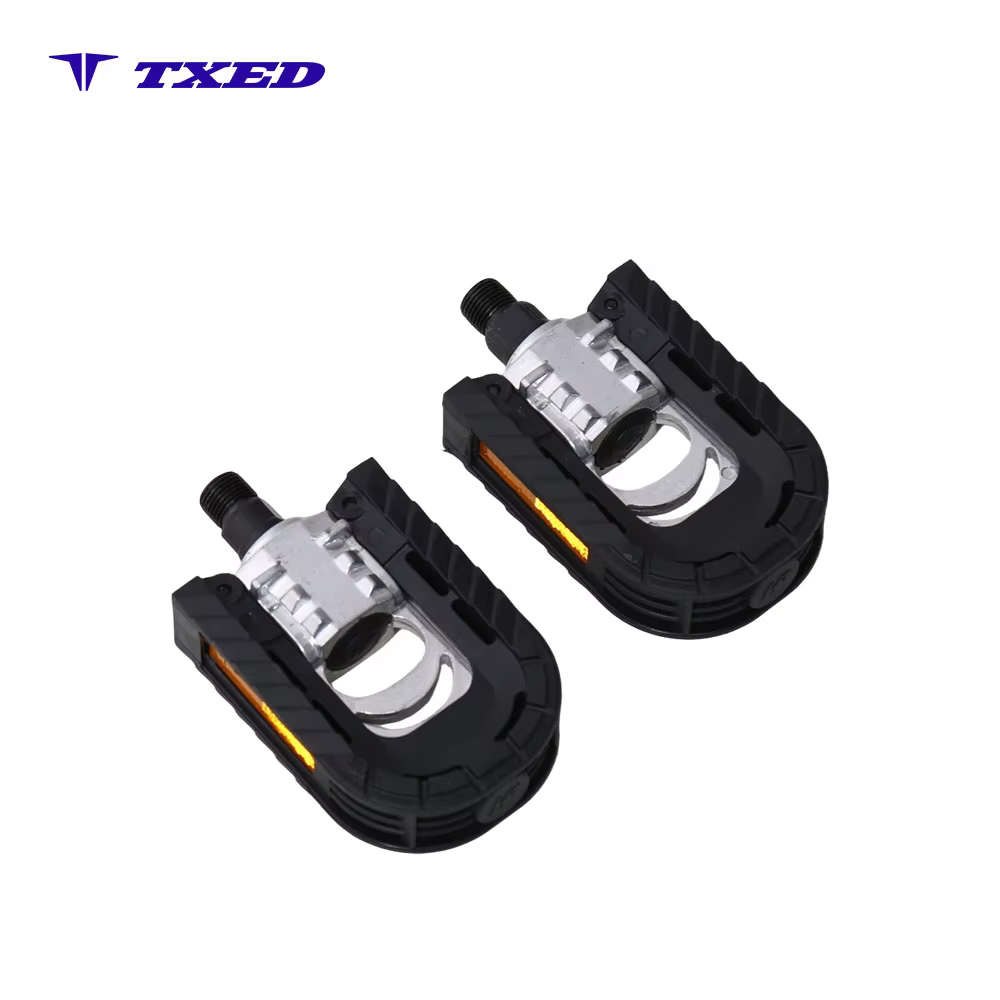 Folding Plastic Road Bike Pedal 9/16" Axle with Ball Bearing & BS Reflector Water Resistant & Lightweight for Electric City Bike detail image 2