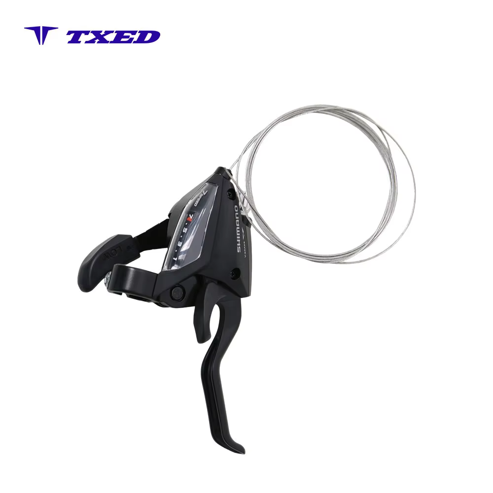 For 7 Speed Alloy Bicycle Shift Rod Right Bike Shifter Lever with Shift Cable Lightweight Durable for Mountain Bike E-bike