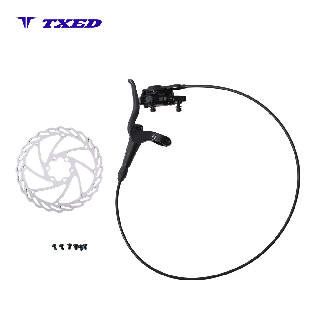 Front Hydraulic Disc Brake Aluminum Caliper 160mm Stainless Steel Rotor 850mm Oil Hose Left Lever for Electric Mountain Bike