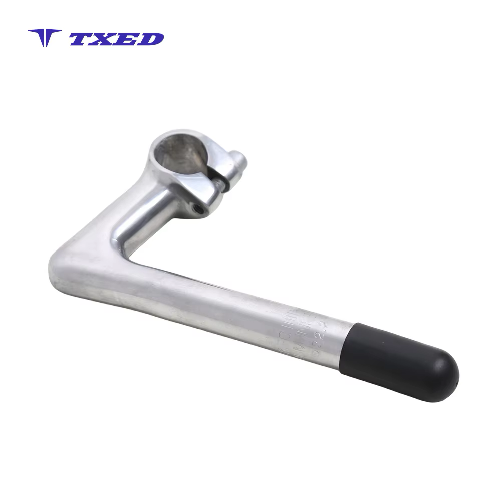 FuMing Aluminum Electric Bike Stem 100mm Reach 22.2x180mm Silver Adjustable Foldable Mountain Bike SH-M505-2 detail image 4
