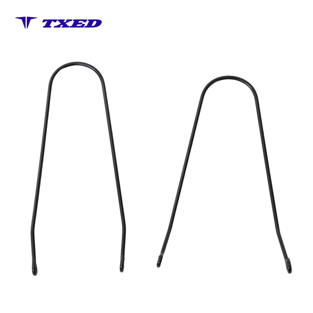 Fuxing TXED01 20 Inch Bicycle Mudguard Stay 4.5mm Steel Wire Matte Black Bike Fender Mounting Bracket Set for 58mm Curved detail image 3