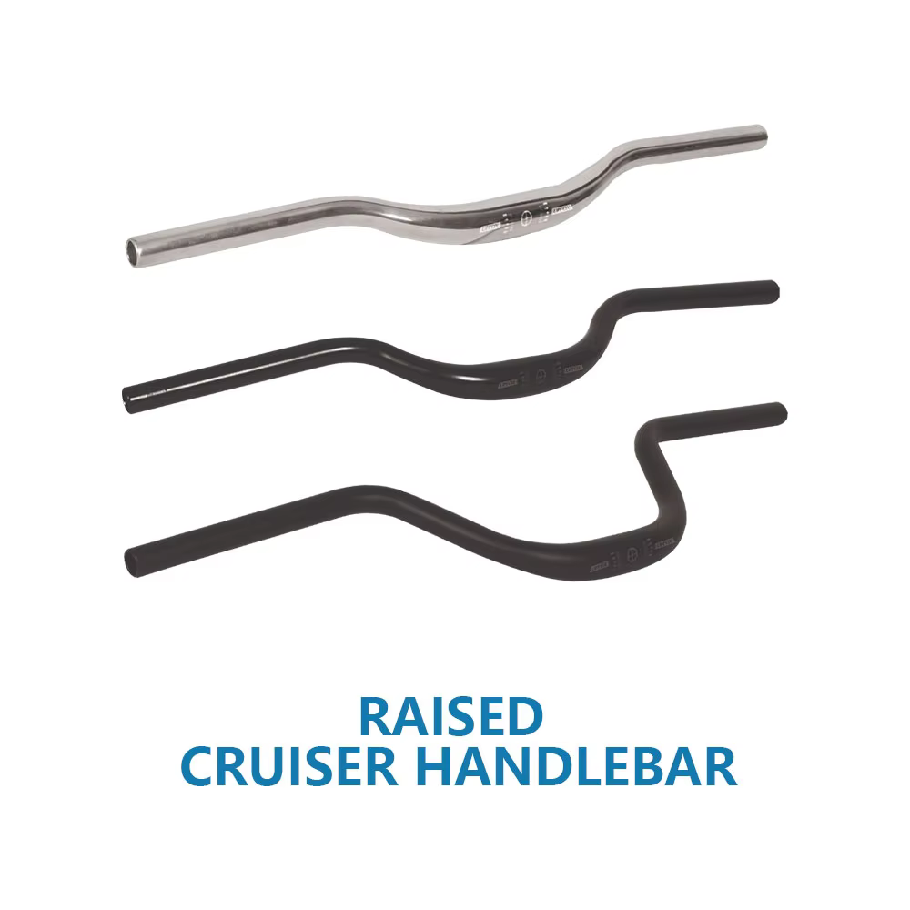 High Rise Cruiser Bicycle Handlebar 520 540 560mm Steel Alloy Stainless Steel Bar 25 4mm Clamp with 5 to 25 Degree Backsweep detail image 4