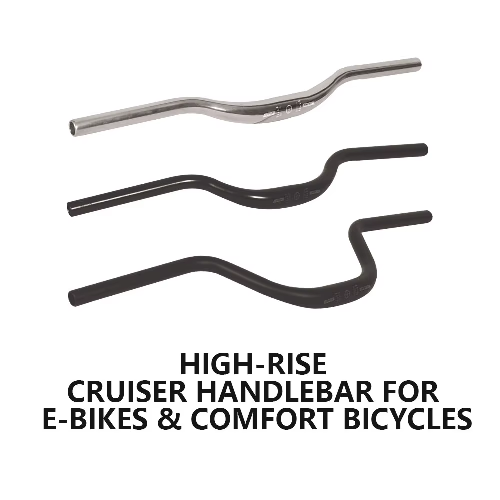 High Rise Cruiser Bicycle Handlebar 520 540 560mm Steel Alloy Stainless Steel Bar 25 4mm Clamp with 5 to 25 Degree Backsweep detail image 5