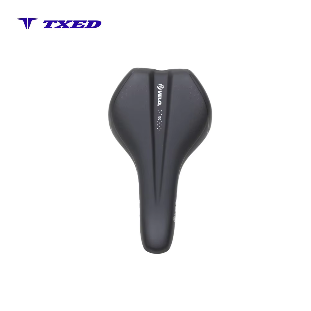 High Visibility Durable Leather Simple Style Ventilation High Rebound Foaming Road Bicycle Saddle detail image 5