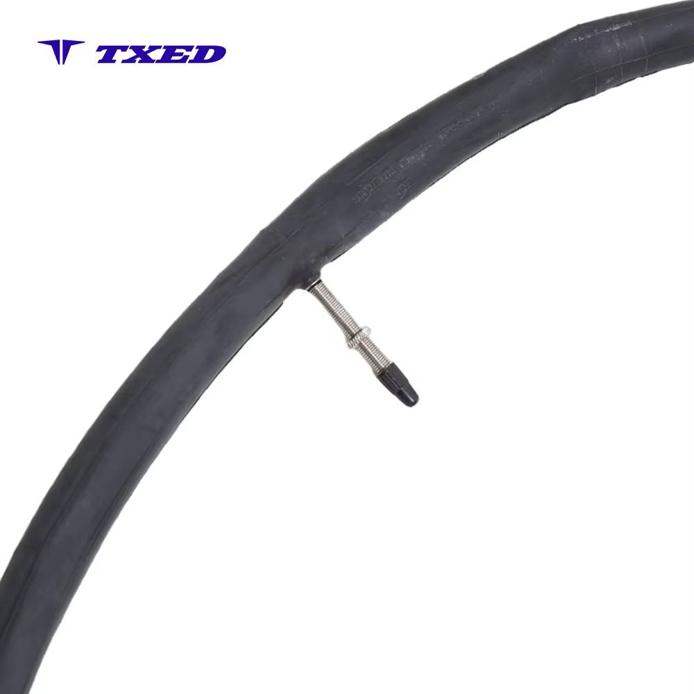 Jianda Brand Bicycle 700C X 42C Road & BMX Use 48mm Beadless Butyl Rubber Inner Tube with Brass Valve detail image 5