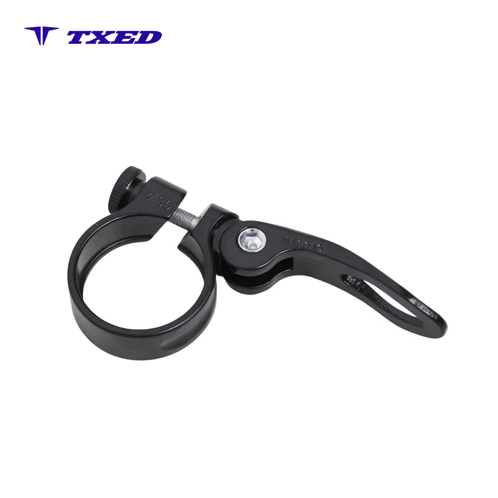 Jingye KC-88G Aluminum Alloy Black Anodized Quick Release Bicycle Seatpost Clamp for 34.9mm Seat Tube detail image 5