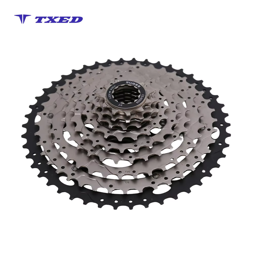 LanTu 9-Speed 7-Piece Aluminum Alloy Cassette with 11-46t Teeth for Electric Mountain Bikes