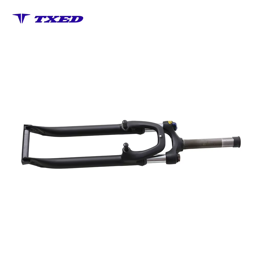 Lightweight Aluminum BMX Coil Suspension Fork Mechanical Lockout Threaded Design Smooth Riding 26 Inch 50MM Travel Bicycle Fork detail image 3