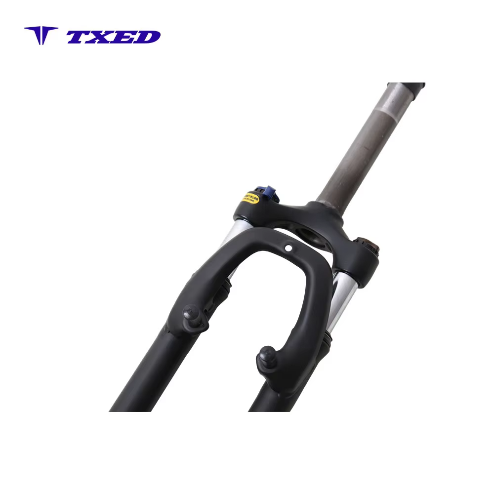 Lightweight Aluminum BMX Coil Suspension Fork Mechanical Lockout Threaded Design Smooth Riding 26 Inch 50MM Travel Bicycle Fork detail image 4