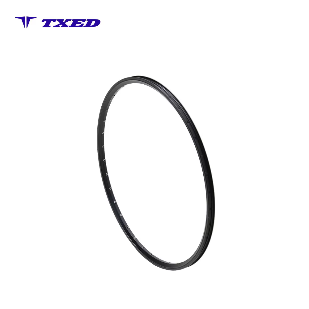 Lightweight Durable Alloy Double Wall V Brake Bicycle Rim Black Finish for Road and City Bikes 700C 13G 36H detail image 3