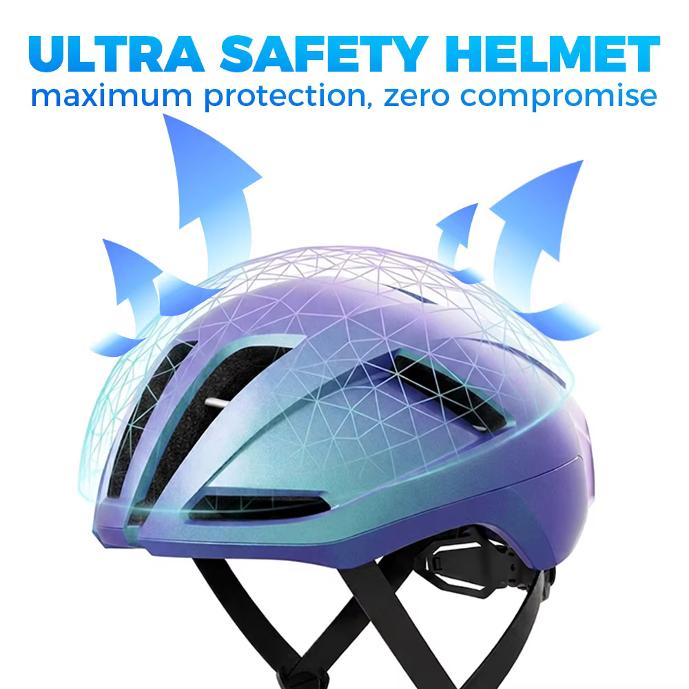 Lightweight Waterproof Eco-Friendly EN1078 Certified Aerodynamic Road Bike 250g Ultralight 13 Vents Bicycle Helmet for Adults