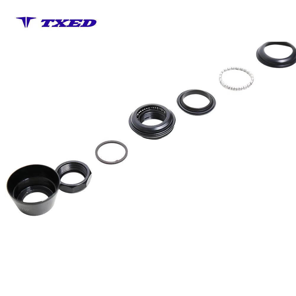 NECO Steel Head Set H112 Bicycle Parts 25.4x44x30mm Thread H=25mm 10pcs Alloy Cover Black Finish