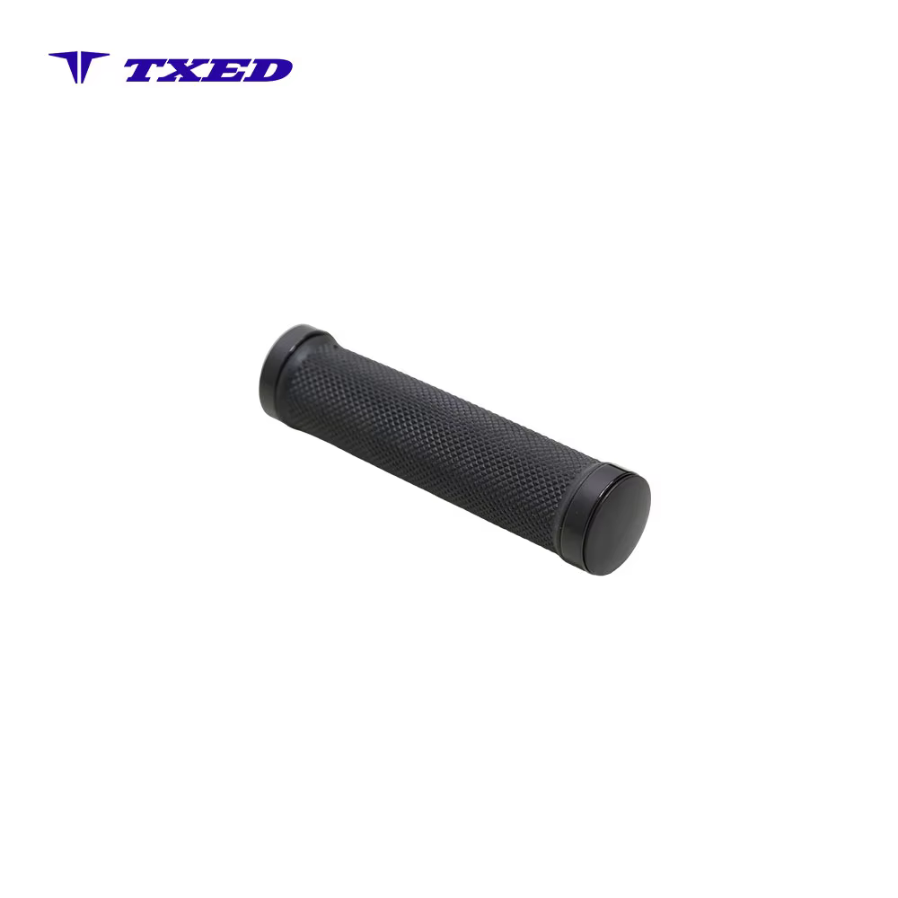 Non-Slip Shock Absorbing TPR Material 126mm 22.2mm Inner Diameter Handlebar Grips with End Plugs for Road Bicycles