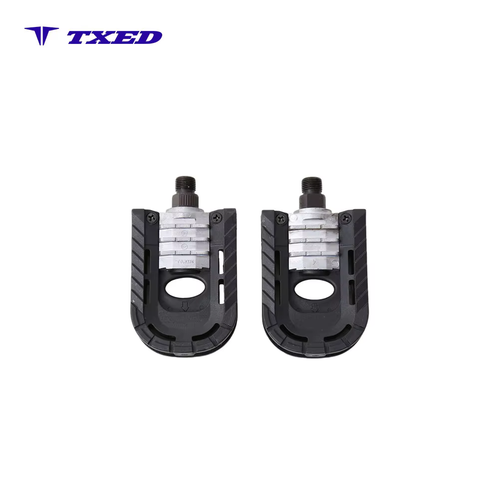Plastic Aluminum Core Folding Bike Pedals 9/16 Inch Axle Ball Bearing Bicycle Pedal With BS Reflective Sheet