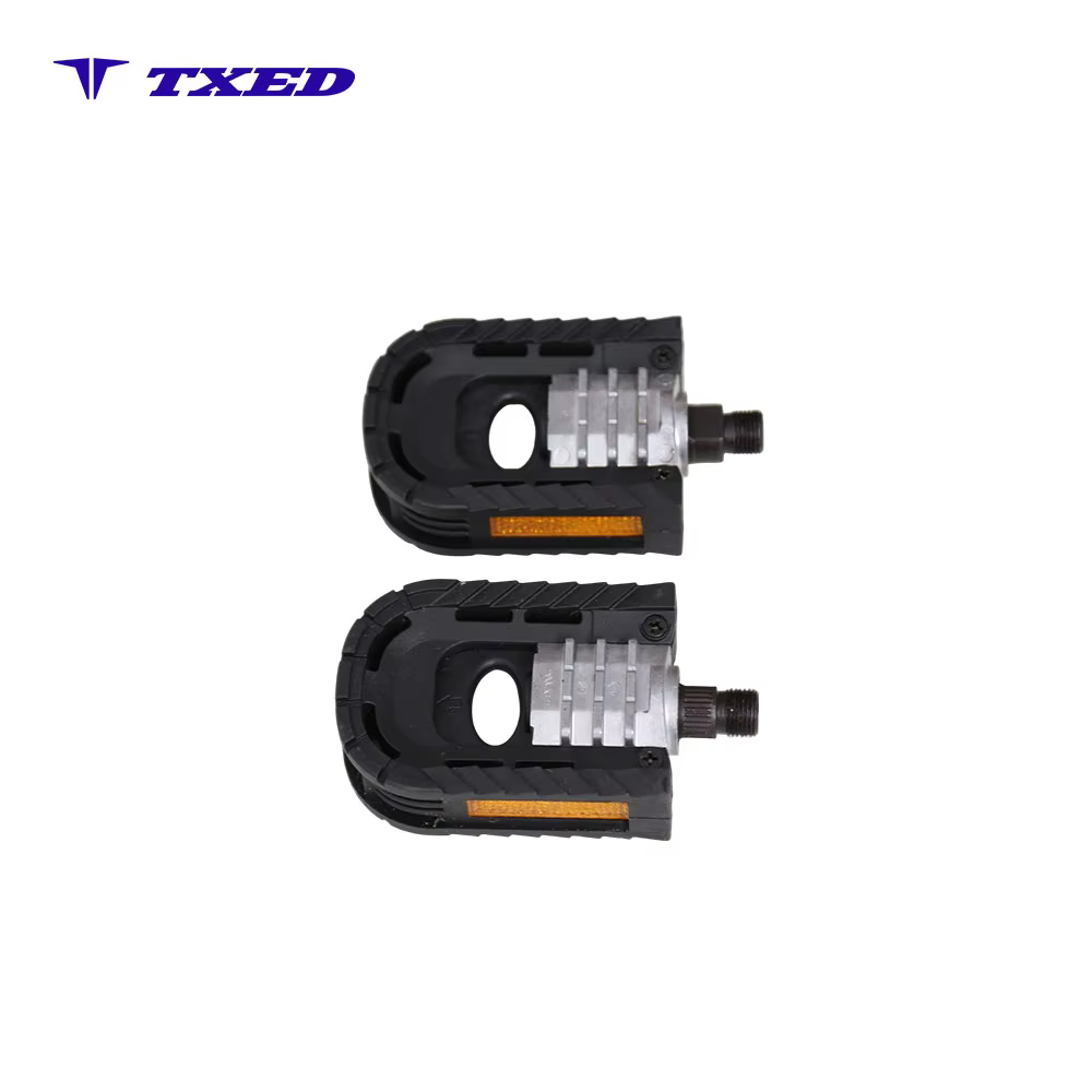 Plastic Aluminum Core Folding Bike Pedals 9/16 Inch Axle Ball Bearing Bicycle Pedal With BS Reflective Sheet detail image 2