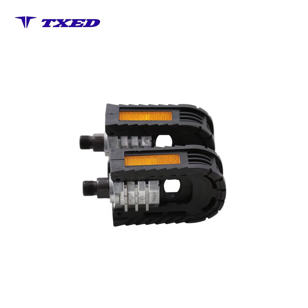 Plastic Aluminum Core Folding Bike Pedals 9/16 Inch Axle Ball Bearing Bicycle Pedal With BS Reflective Sheet detail image 3