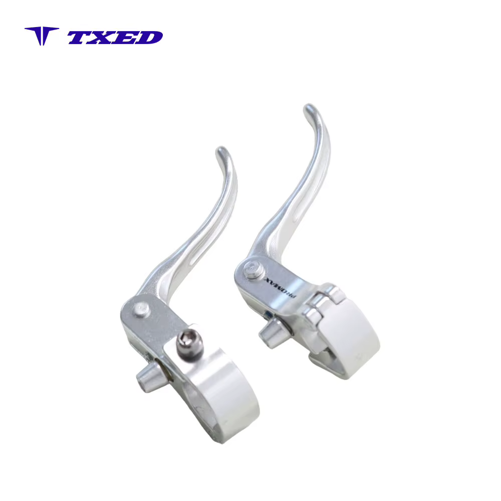Richi Bicycle Brake Lever Three Finger Full Aluminum Alloy Silver for Kids' Bikes Caliper 22 2MM Handlebar Clamp Ergonomic detail image 1
