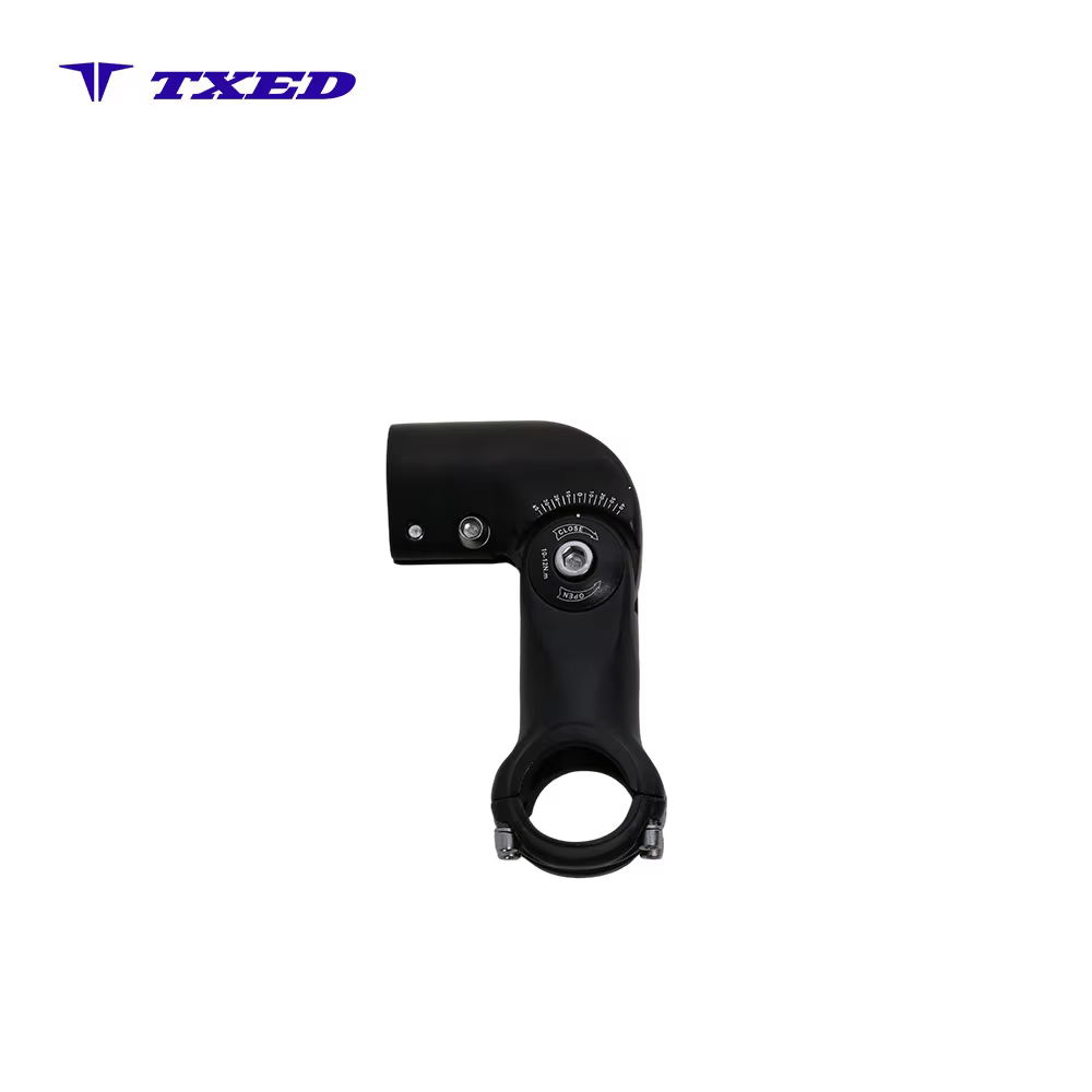 Shunmeng Durable Forged Aluminum Adjustable Threadless 31.8x28.6mm EXT100mm 41mm Height Black Bicycle Stem detail image 2