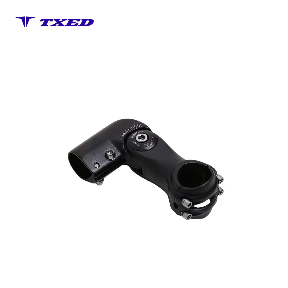 Shunmeng Durable Forged Aluminum Adjustable Threadless 31.8x28.6mm EXT100mm 41mm Height Black Bicycle Stem detail image 4