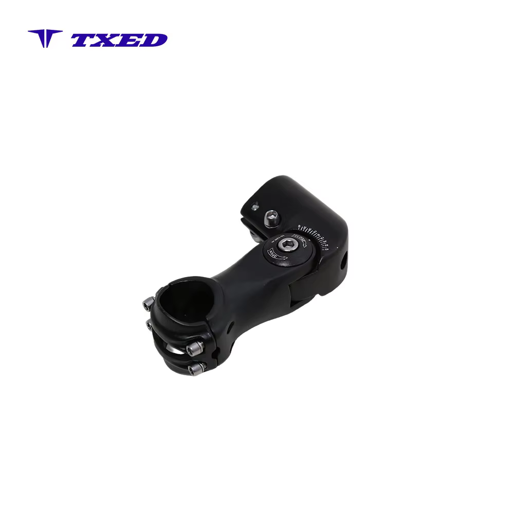 Shunmeng Forged Aluminum Adjustable Threadless 31.8x28.6mm EXT100mm 41mm Height Black Bicycle Stem
