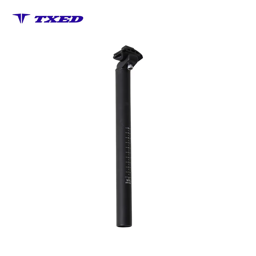 Shunmeng SM-2200 Aluminum Alloy Bicycle Seat Post 30.9mm X 350mm Matte Black Adjustable Mountain Bike-Light Weight & Durable